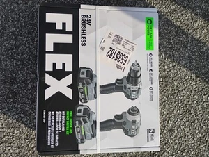 FLEX FXM201-2AP 24V Brushless Drill & Impact Driver Combo Kit - 2 Batteries/Case - Picture 1 of 3