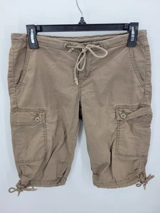 Pantalones Cortos Prana Para Mujer 2 Bermudas Caqui Caminar Exterior Carga Bolsillo Corbata Dobladillo - Imagen 1 de 9