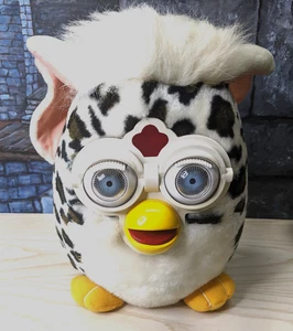 Juguete de peluche Furby 1999 Nanco grande leopardo de las nieves vaca XL 15" de colección no electrónico - Imagen 1 de 15