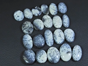 274Cts. Natural Dendrite Opal Pear Cabochon Loose Gemstone 21Pcs Lot P613 - Picture 1 of 9