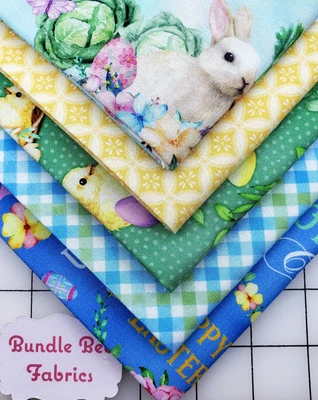 COTTONTAIL FARMS~BENARTEX Quarter bundle of (5) New Quilting 100% Cotton - Image 1 of 4