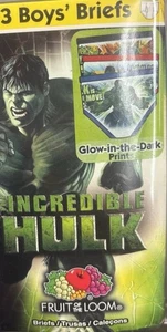 1 pack vintage Boys Briefs Size 6 Fruit Of The Loom Marvel Hulk 2008 movie - Picture 1 of 2