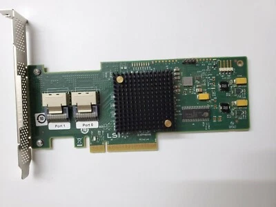 LSI SAS 9210-8i 8-port 6Gb/s PCIe HBA RAID SATA Controller card=M1015 9211-8I - Bild 1 von 2