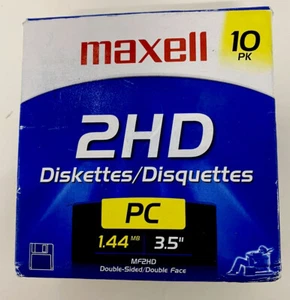 10 Pack Maxell MF 2HD IBM Formatted Floppy Disks - Picture 1 of 4