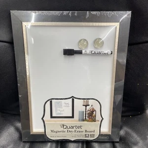 Quartet Magnetic Dry Erase Board Black And Silver Wood Frame 11x14 Inch S8 - Picture 1 of 4