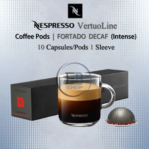 Cafeteras NESPRESSO Vertuo Line 10 cápsulas 1 manga FORTADO DESCAFEINADO (Intenso) - Imagen 1 de 2