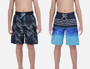Gerry Youth Boy's 2-pack UPF 50+ Swim Trunks, Size M 10/12 - Picture 1 of 4