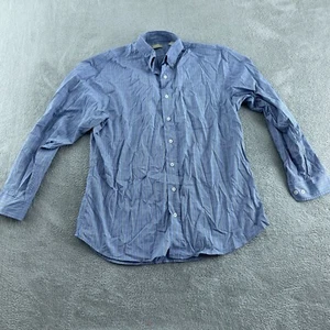 Donald Ross Sportswear Mens Blue Checkered Long Sleeve Button Down Shirt L 0411 - Picture 1 of 9