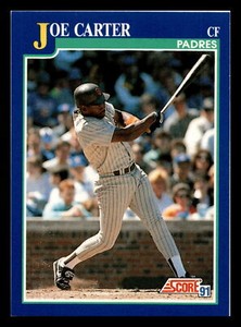 1991 Score Joe Carter  San Diego Padres #9 Centered Mint