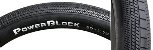 Tioga Powerblock Tire - 20 X 1.95 Clincher Wire Black 60tpi