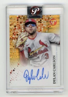 2022 Topps Pristine Dylan Carlson On Card Autograph Auto Gold /50 Sealed - Image 1 of 2