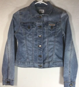 HUDSON Cropped Denim Jean Jacket Youth Girl Size L Large NICE Fast Free Shipping - Picture 1 of 9