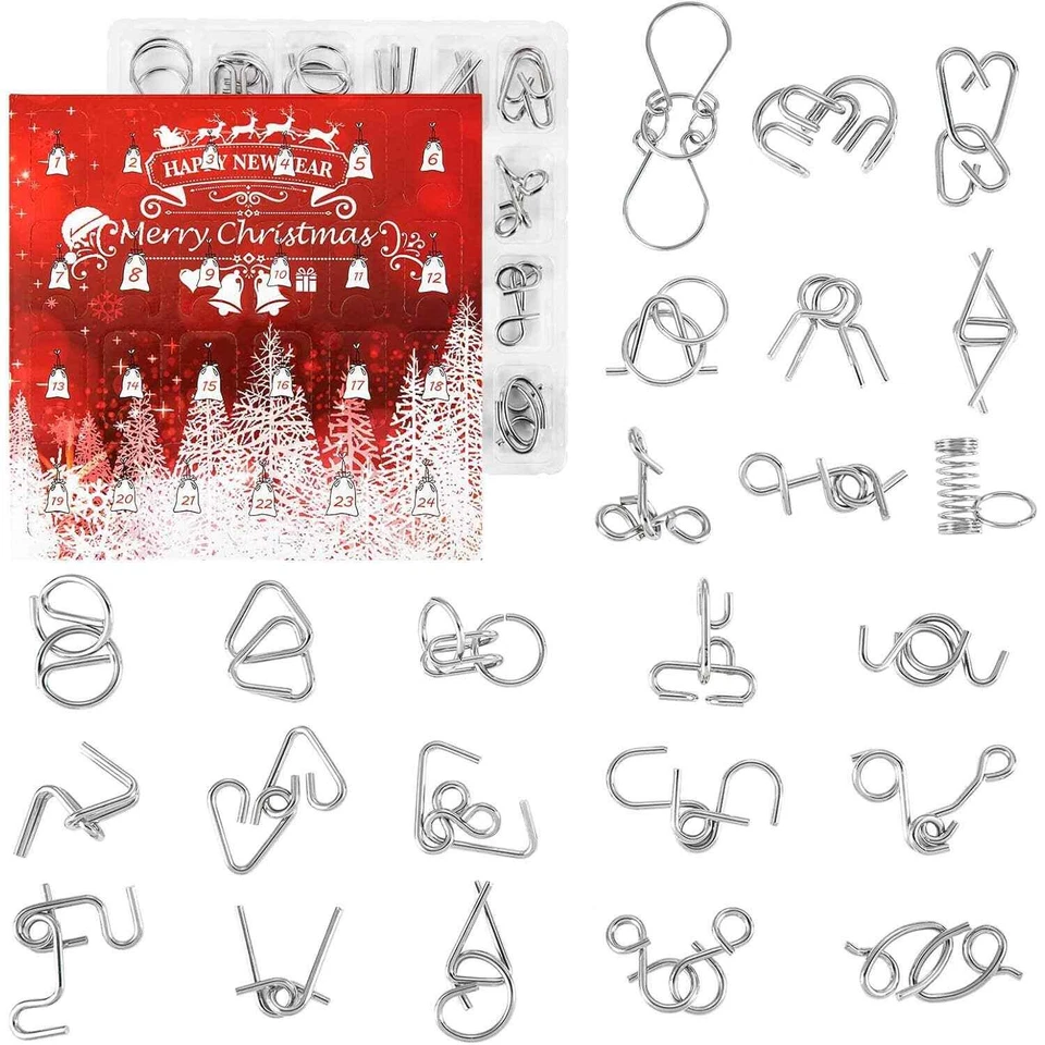 圣诞智商拼图降临日历-24 天惊喜,金属丝挑战 — 第 1/4 张图片