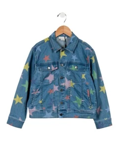 Girl's Stella McCartney Star Print Denim Jacket - Size 10 - Picture 1 of 2