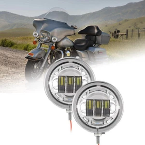 4.5" LED Fog Light Passing Lamp Housing Bracket For Harley Electra Glide Classic - Bild 1 von 10