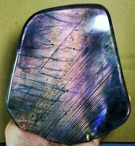 Polished Nice Rainbow Purple Flash Labradorite Spectrolite Freeform Reiki Stone - Picture 1 of 12