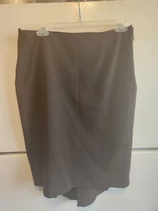 Jared Ross August Silk Company Women's Brown Pencil Skirt Back Pleat 10 - Bild 1 von 2