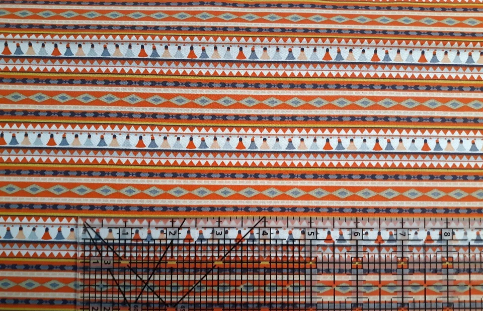 LLAMA LLAMA LLAMA Blanket Stripe Orange, Cotton Fabric Quilter's Palette FQ - Image 1 of 1