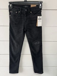 Polo Ralph Lauren Kids 6 The Tompkins Skinny High Rise Black Stretch New Pockets - Picture 1 of 7