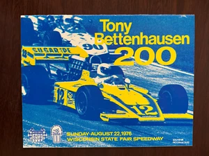 Tony Bettenhausen 200 Mile - 1976 Program - USAC - Wisconsin State Fair Speedway - Picture 1 of 2
