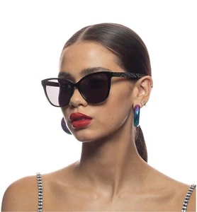 Camilla Come Sail Away Sunglasses |Black/Leopard, Acetate, Cat Eye, Polarised - Picture 1 of 9