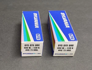 2 Sylvania, DYS-DYV-BHC 600w 120v, 75 horas cada una, Lámparas de proyección Bombillas Proyector - Imagen 1 de 12