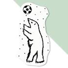 'Polar Bear With Football' Decal Stickers (DW036078)