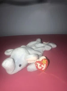 Retired TY Peanut Beanie Baby, 1995 PVC Pellets RARE W/ Additional Canadian Tag! - Picture 1 of 11