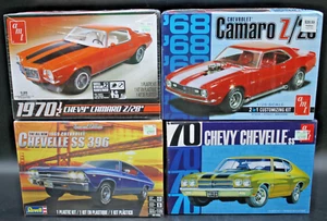 4pc Sealed 1/25 AMT Revell Model Kits Chevy '68 Camaro Z '70 Chevelle 1970 1/2 - Picture 1 of 7