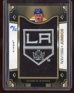 2017-18 Black Diamond Team Logo Jumbos Gold #TLLACS Charlie Simmer 9/15 - Picture 1 of 2