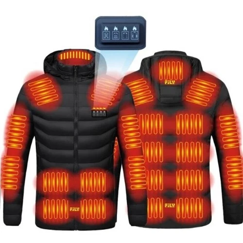 Men 21 Areas Heated Jacket USB Electric Heating Vest Winter Outdoor Warm Coat - Image 1 of 4