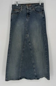 Gonna Lei Vintage Denim Y2K Junior Taglia 3 Linea A Maxi Vita Bassa Modesta - Foto 1 di 11