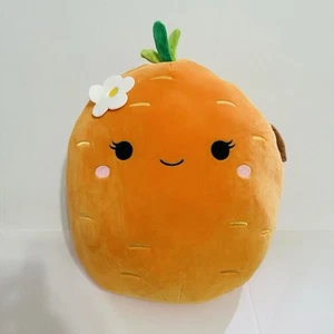 Carota Squishmallow Caroleena con fiore 16" peluche animale di peluche - Foto 1 di 4