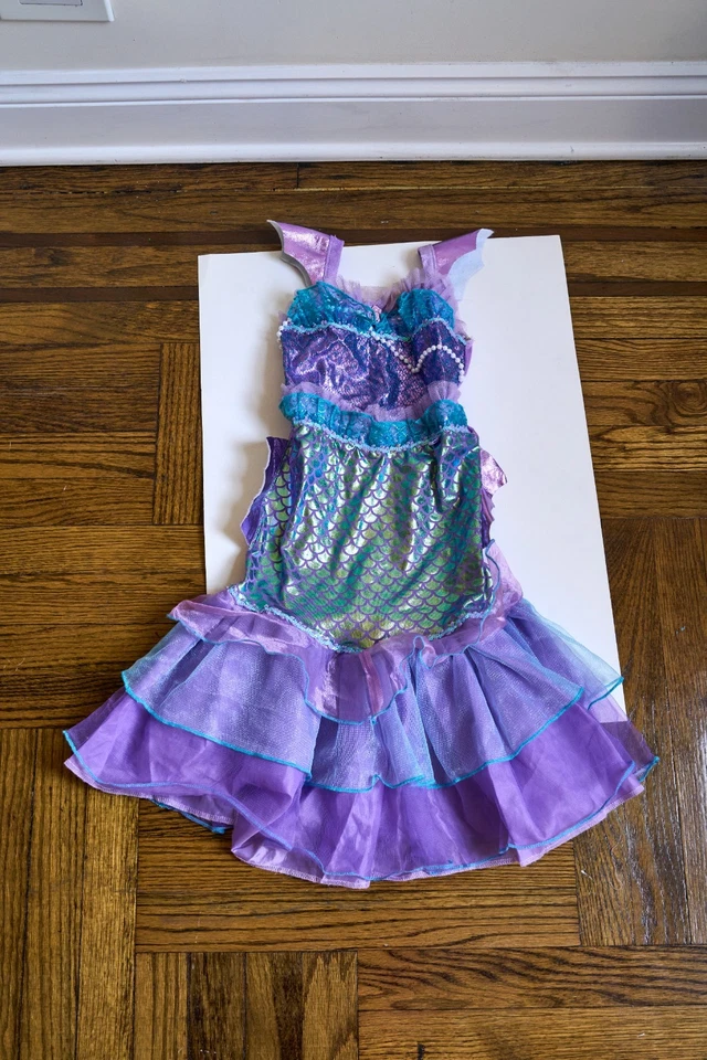 Sparkle Mermaid Princess Costume – Size 3–5 Years (Purple & Aqua) - Image 1 of 1