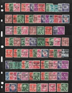 IN Precancels: G to I Towns/Types; 1954 Liberty Definitive Issues; 154 Diff. - Foto 1 di 2