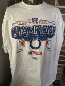 Indianapolis Colts 2006 AFC Champions XL Reebok Short Sleeve T-Shirt See Pics* - Picture 1 of 14