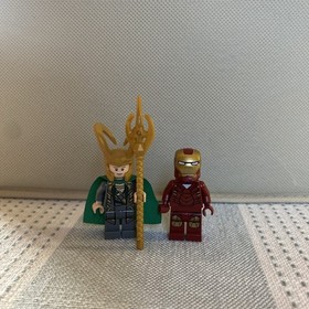 Lego 6867 Marvel Super Heroes Iron Man Mark 6 Loki Minifigure SH015 SH033 30167