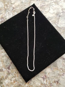 Delicate Aldo Round Rhinestone Goldtone Chain Necklace 17" Adjustable EUC - Picture 1 of 5