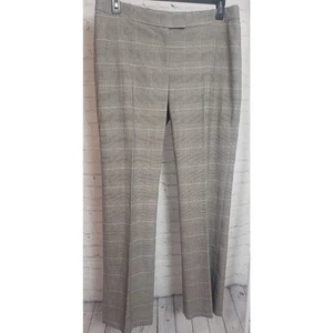 Anne Klein Damen Hose gerades Bein adrette Büro Karriere grau/pink kariert 14 neu mit Etikett  - Bild 1 von 7