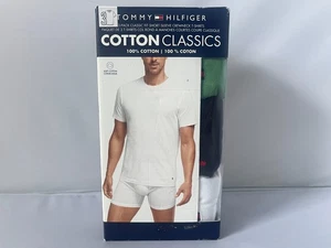 Tommy Hilfiger Algodón Clásico Camiseta Para Hombre Mediana Paquete de 3 Verde Azul Marino Blanco - Imagen 1 de 5