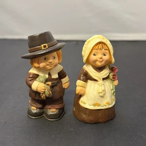Vintage Hallmark Ringraziamento Pellegrino Sale e Pepe Shaker Plastica Bambini - Foto 1 di 5