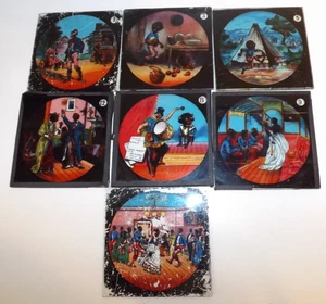 Antique Magic Lantern Slides - 19thC. African American Historical Set of 7 . - Picture 1 of 9