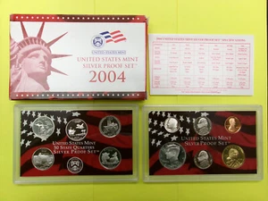 2004 U.S.  Mint  Silver Proof Set - 11 Coins - 90% Silver USPC04RB - Picture 1 of 7