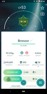 Pokémon Go Shiny Bronzor - Scambio Registrato 20K Polvere di Stelle - Foto 1 di 2