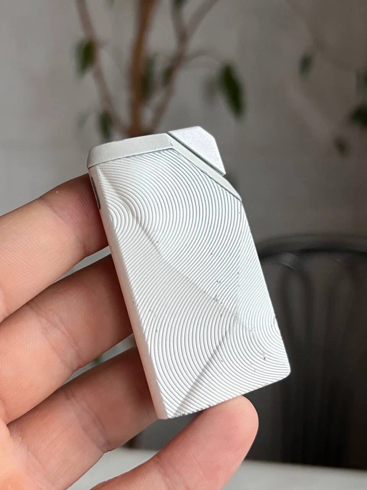 90s Vintage MARLBORO CIGARETTES METAL LIGHTER Geometric Steel Metal Metallic Y2K - Image 1 of 4