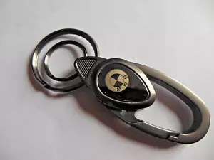 Logo BMW ** Portachiavi ** Metallo Cromato Anodizzato Nero * Spedizione Gratuita - Foto 1 di 5