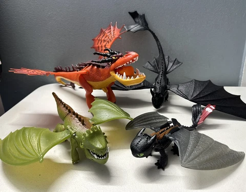 How to Train Your Dragon Lot Of 4 Hookfang Rumblehorn Toothless Cover