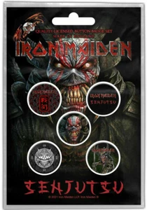 IRON MAIDEN BUTTONSET BADGES SET ANSTECKERSET # 24 SENJUTSU PINS - Picture 1 of 1