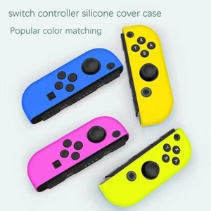 Joy-con Skin Rubber Case Silicone Cover For Nintendo Switch & OLED Protector - Picture 1 of 32