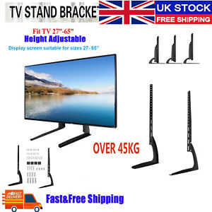 Universal Table-top TV Stand Leg Mount For 27-65" LED LCD Flat Screen TV Bracket